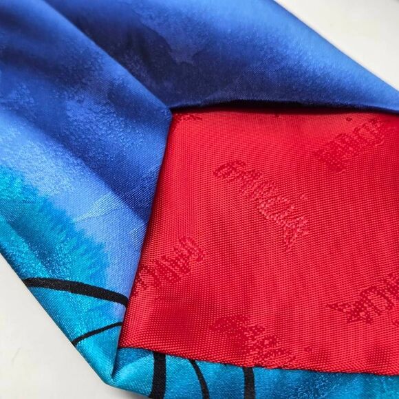 J JERRY GARCIA SILK TIE LADY W/ ARGYLE SOCKS BLUE COLLECTION 61 3.5" X 59" - Picture 2 of 3